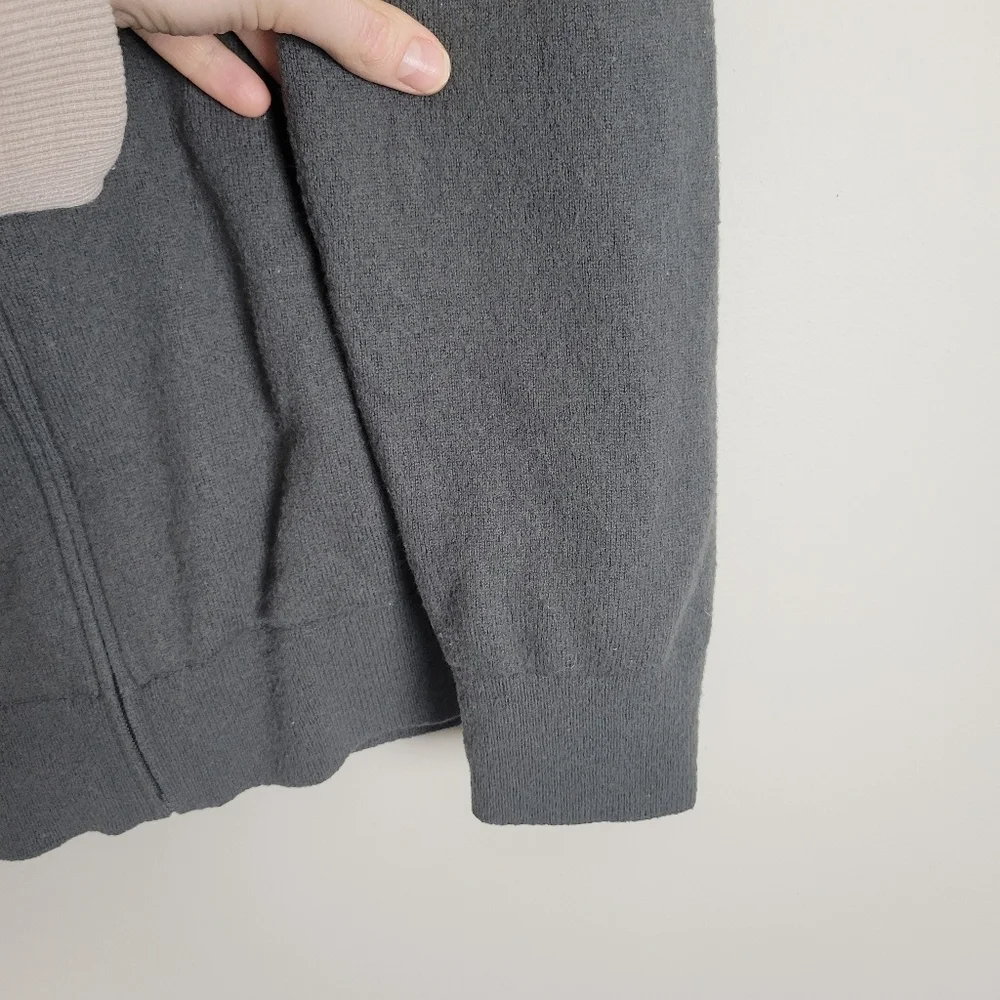 Vince Wool Cashmere Full Zip Up Hoodie Sweater Womens Medium Gray - Picture 3 of 6